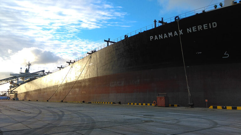 The largest amount of cargo loaded to vessel